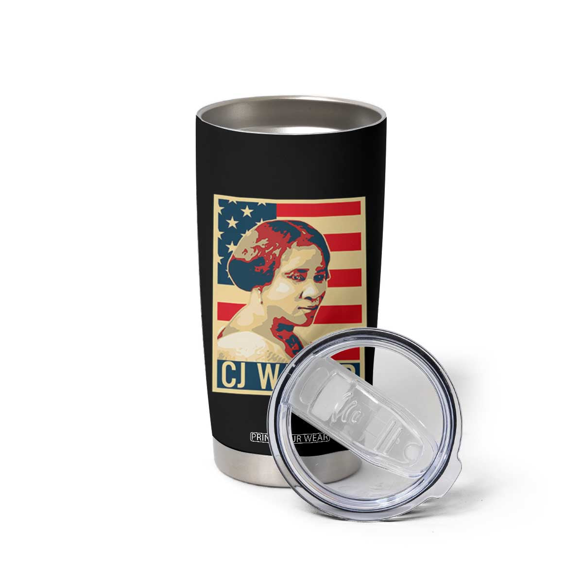 Madam CJ Walker Patriotic Tumbler Cup Black History Month Gift TS12 Print Your Wear