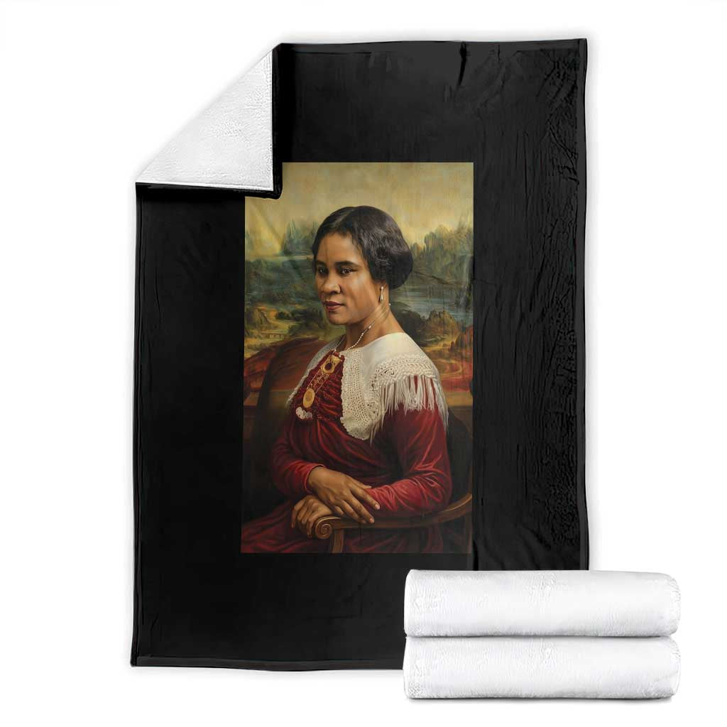 Madam CJ Walker Mona Lisa Throw Blanket Black History Month Gift TS12 Black Print Your Wear