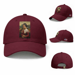 Madam CJ Walker Mona Lisa Baseball Cap Black History Month Gift TS12 Baseball Cap Universal Fit Maroon Print Your Wear
