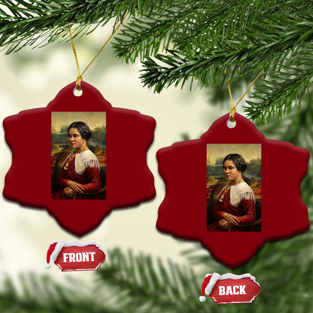Madam CJ Walker Mona Lisa Ceramic Ornament Black History Month Gift TS12 Print Your Wear