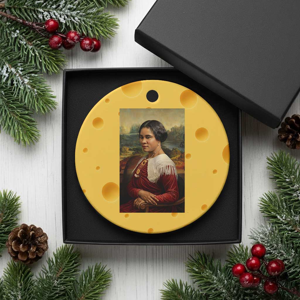 Madam CJ Walker Mona Lisa Ceramic Ornament Black History Month Gift TS12 1pc Yellow Cheese Print Your Wear