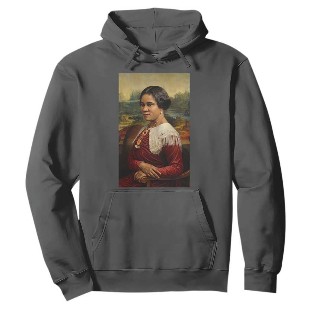 Madam CJ Walker Mona Lisa Hoodie Black History Month Gift TS12 Dark Heather Print Your Wear