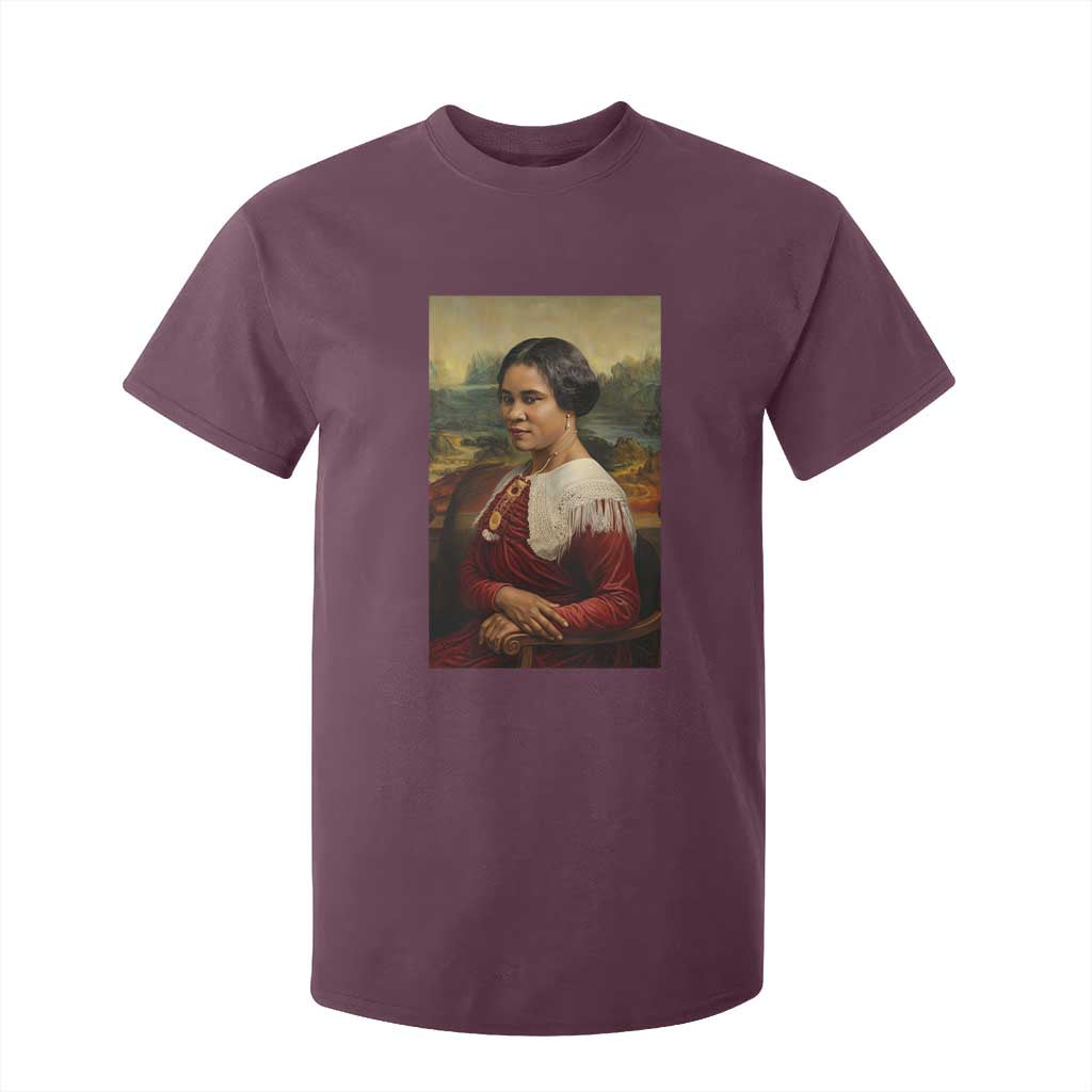 Madam CJ Walker Mona Lisa T Shirt For Kid Black History Month Gift TS12 Maroon Print Your Wear