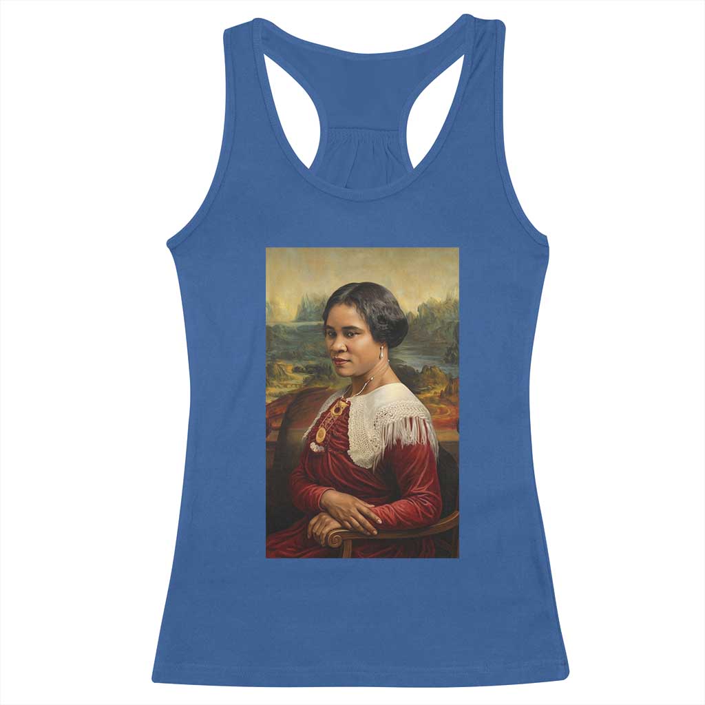 Madam CJ Walker Mona Lisa Racerback Tank Top Black History Month Gift TS12 Royal Blue Print Your Wear