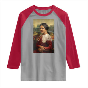Madam CJ Walker Mona Lisa Raglan Shirt Black History Month Gift TS12 Sport Gray Red Print Your Wear