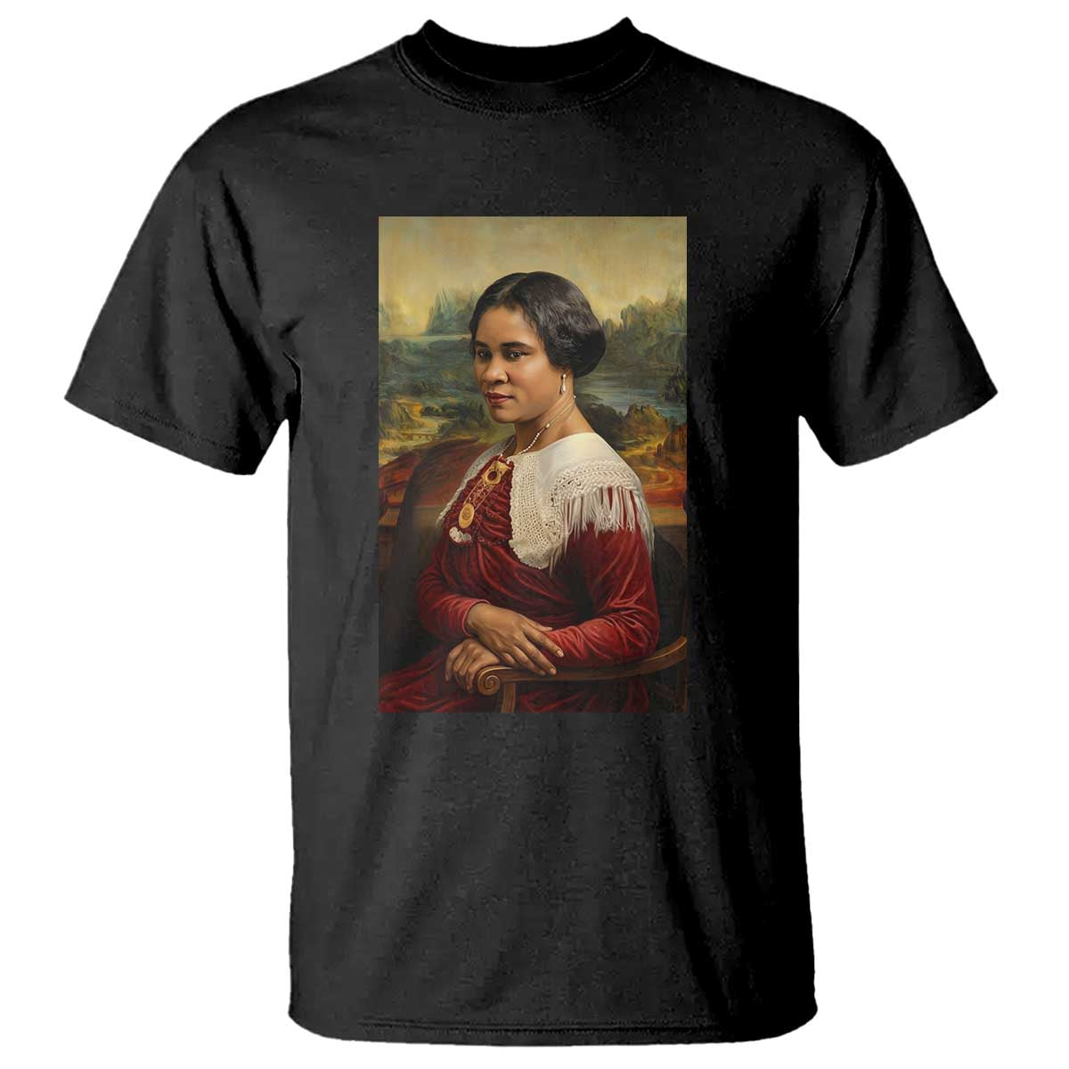 Madam CJ Walker Mona Lisa T Shirt Black History Month Gift TS12 Black Print Your Wear