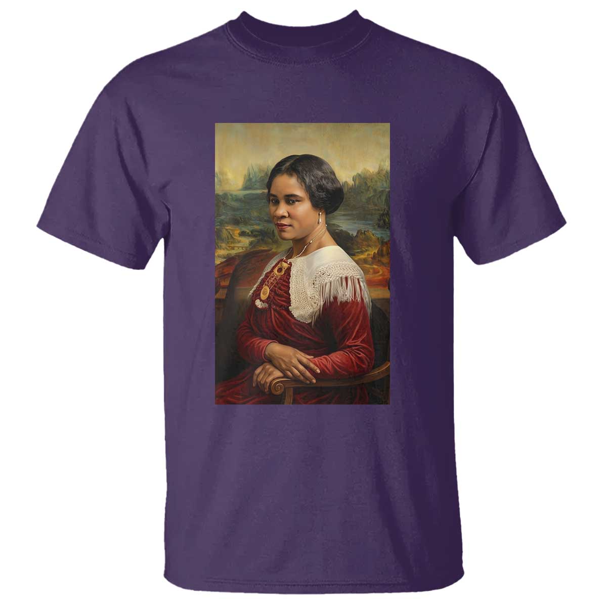 Madam CJ Walker Mona Lisa T Shirt Black History Month Gift TS12 Purple Print Your Wear