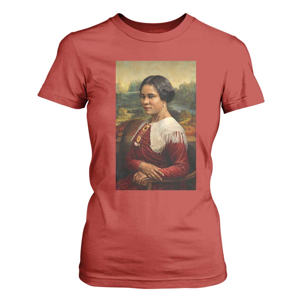Madam CJ Walker Mona Lisa T Shirt For Women Black History Month Gift TS12 Red Print Your Wear
