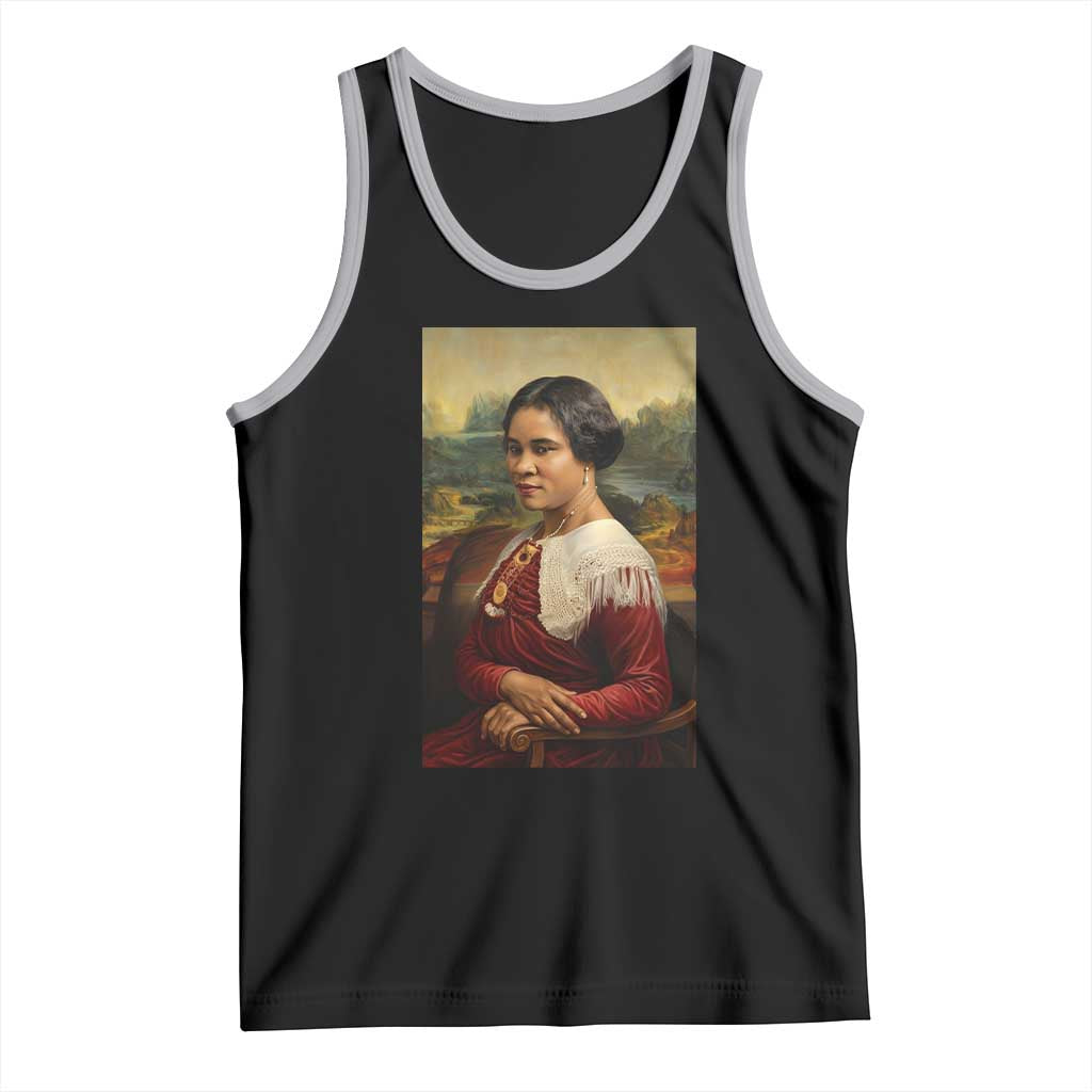 Madam CJ Walker Mona Lisa Tank Top Black History Month Gift TS12 Black Athletic Heather Print Your Wear