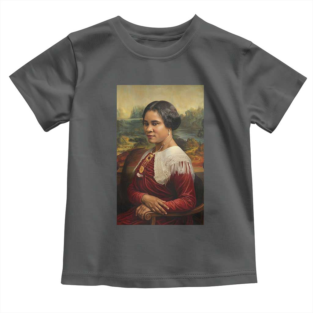 Madam CJ Walker Mona Lisa Toddler T Shirt Black History Month Gift TS12 Dark Heather Print Your Wear