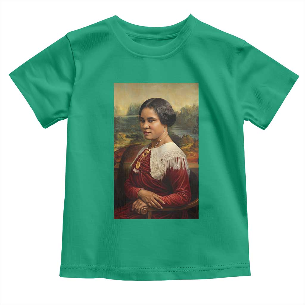 Madam CJ Walker Mona Lisa Toddler T Shirt Black History Month Gift TS12 Irish Green Print Your Wear