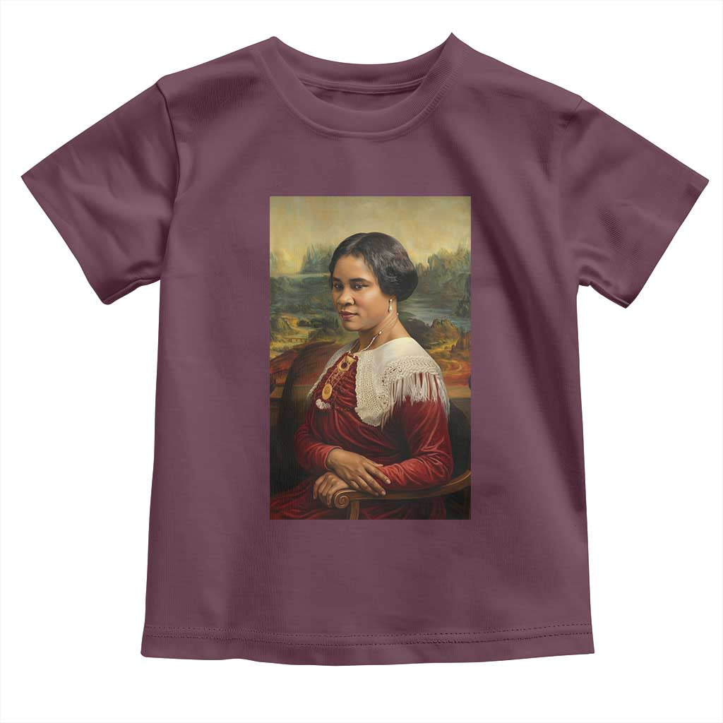 Madam CJ Walker Mona Lisa Toddler T Shirt Black History Month Gift TS12 Maroon Print Your Wear