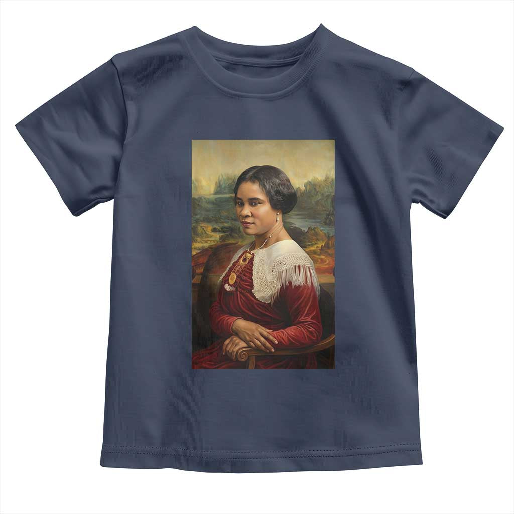 Madam CJ Walker Mona Lisa Toddler T Shirt Black History Month Gift TS12 Navy Print Your Wear