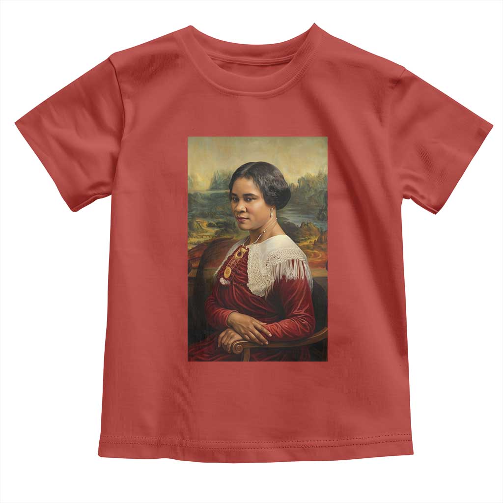 Madam CJ Walker Mona Lisa Toddler T Shirt Black History Month Gift TS12 Red Print Your Wear