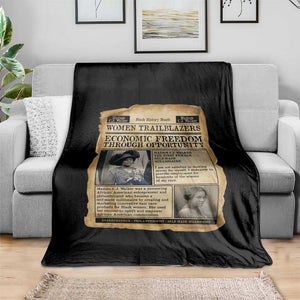Madam CJ Walker Vintage Newspaper Style Throw Blanket Economic Freedom Through Opportunity TS12 Print Your Wear