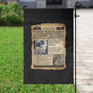 Madam CJ Walker Vintage Newspaper Style Garden Flag Economic Freedom Through Opportunity TS12 Print Your Wear