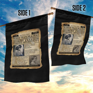 Madam CJ Walker Vintage Newspaper Style Garden Flag Economic Freedom Through Opportunity TS12 Print Your Wear