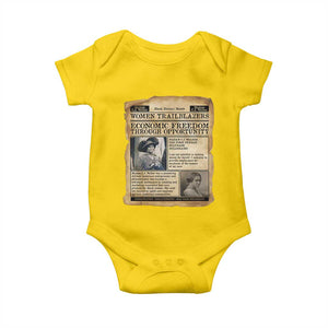 Madam CJ Walker Vintage Newspaper Style Baby Onesie Economic Freedom Through Opportunity TS12 Daisy Print Your Wear