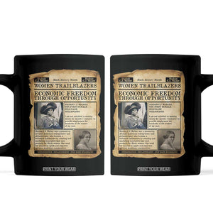 Madam CJ Walker Vintage Newspaper Style Coffee Mug Economic Freedom Through Opportunity TS12 Black Print Your Wear
