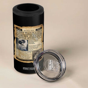 Madam CJ Walker Vintage Newspaper Style 4 in 1 Can Cooler Tumbler Economic Freedom Through Opportunity TS12 Print Your Wear