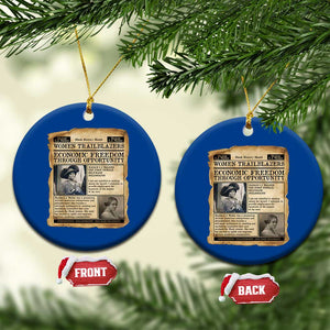 Madam CJ Walker Vintage Newspaper Style Ceramic Ornament Economic Freedom Through Opportunity TS12 1pc Blue Print Your Wear