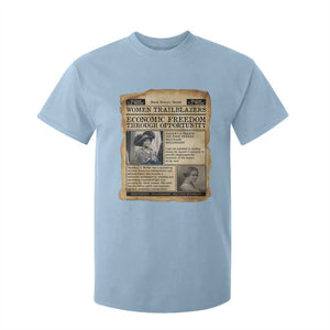 Madam CJ Walker Vintage Newspaper Style T Shirt For Kid Economic Freedom Through Opportunity TS12 Light Blue Print Your Wear