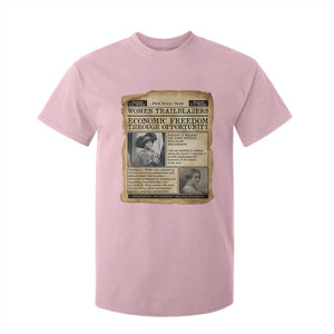 Madam CJ Walker Vintage Newspaper Style T Shirt For Kid Economic Freedom Through Opportunity TS12 Light Pink Print Your Wear