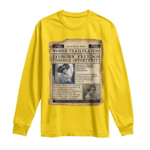 Madam CJ Walker Vintage Newspaper Style Long Sleeve Shirt Economic Freedom Through Opportunity TS12 Daisy Print Your Wear
