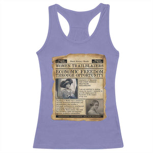 Madam CJ Walker Vintage Newspaper Style Racerback Tank Top Economic Freedom Through Opportunity TS12 Violet Print Your Wear
