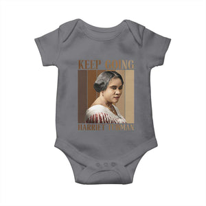 Madam CJ Walker Keep Going Retro Poster Baby Onesie Black History Month Gift TS12 Charcoal Print Your Wear