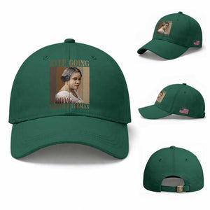 Madam CJ Walker Keep Going Retro Poster Baseball Cap Black History Month Gift TS12 Baseball Cap Universal Fit Irish Green Print Your Wear