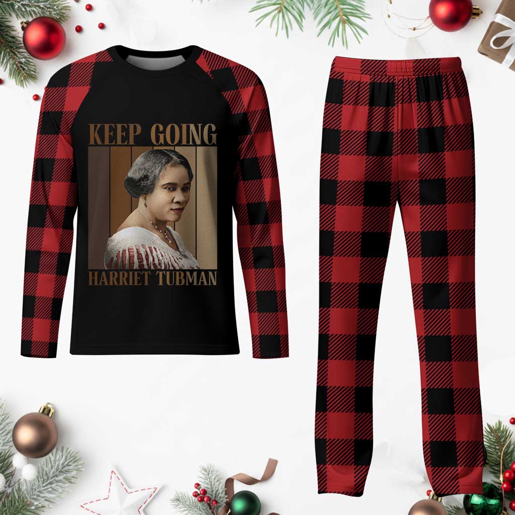 Madam CJ Walker Keep Going Retro Poster Plaid Pajama Set Black History Month Gift TS12 Buffalo Plaid Print Your Wear