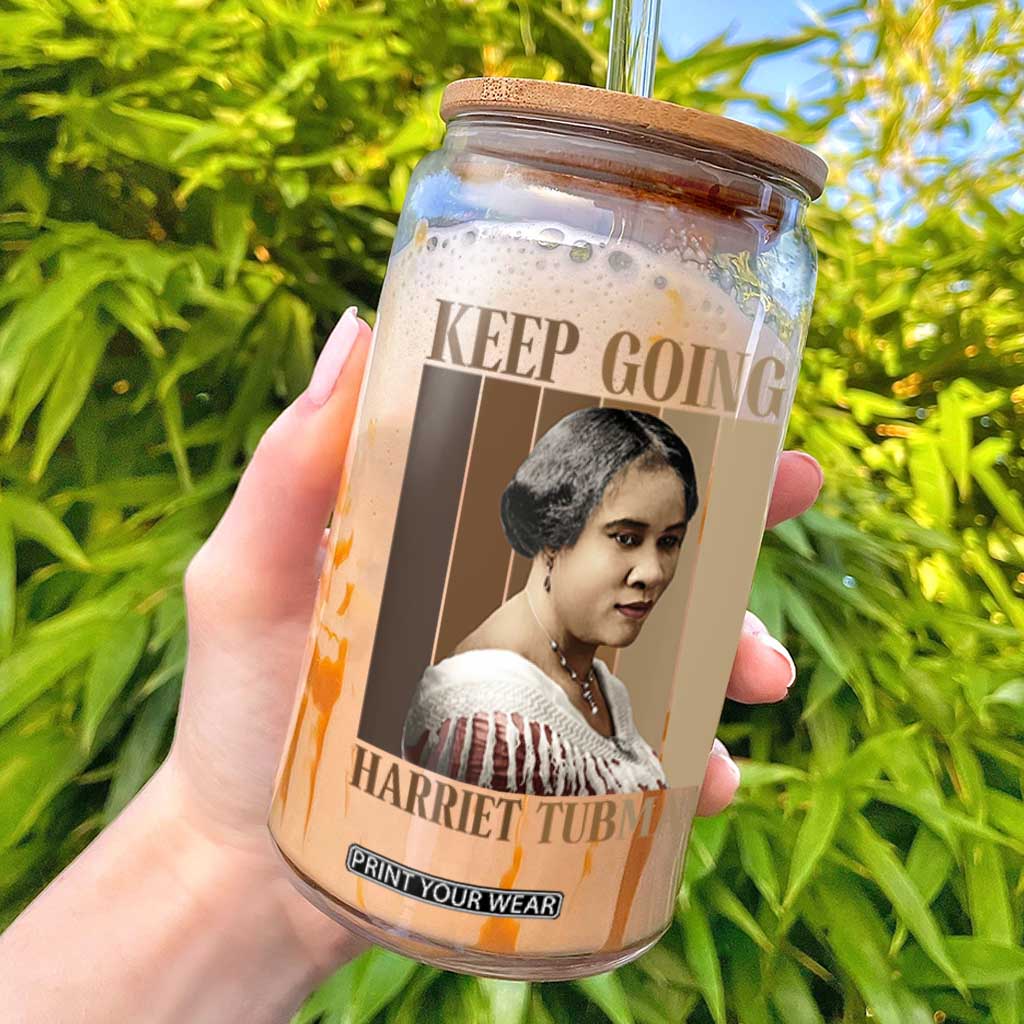 Madam CJ Walker Keep Going Retro Poster Glass Can Black History Month Gift TS12 Black Print Your Wear