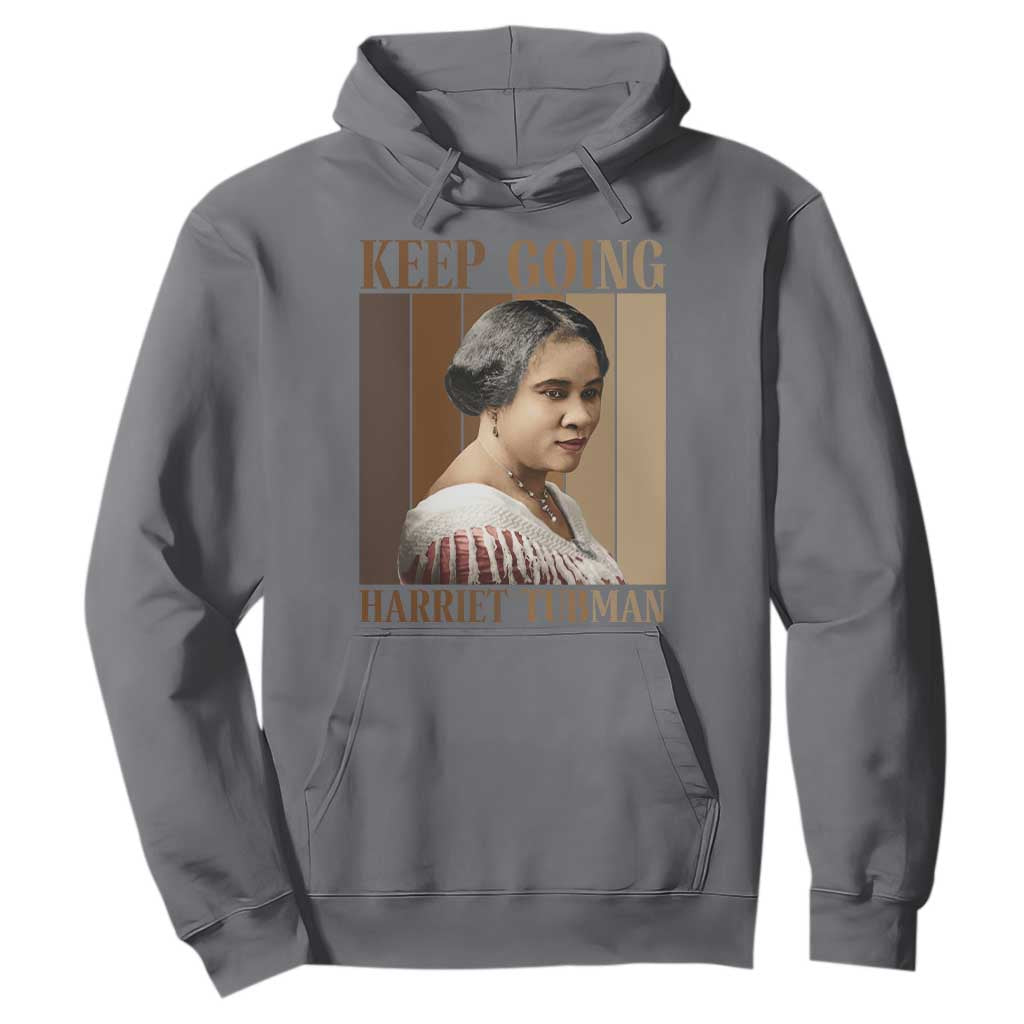 Madam CJ Walker Keep Going Retro Poster Hoodie Black History Month Gift TS12 Charcoal Print Your Wear