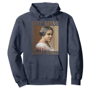 Madam CJ Walker Keep Going Retro Poster Hoodie Black History Month Gift TS12 Navy Print Your Wear