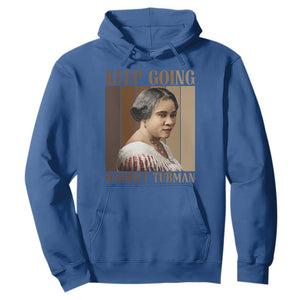 Madam CJ Walker Keep Going Retro Poster Hoodie Black History Month Gift TS12 Royal Blue Print Your Wear