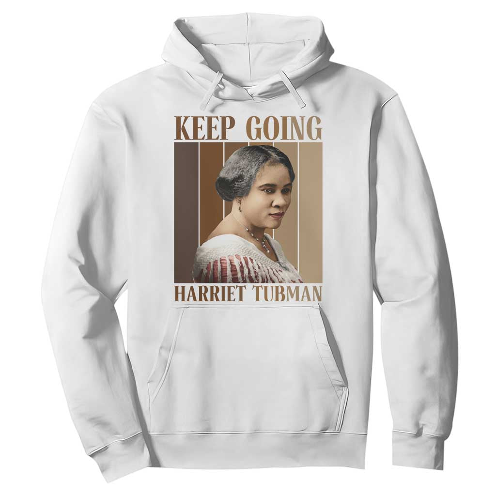 Madam CJ Walker Keep Going Retro Poster Hoodie Black History Month Gift TS12 White Print Your Wear