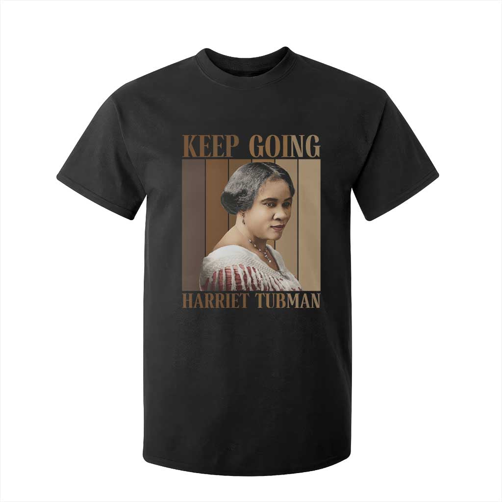 Madam CJ Walker Keep Going Retro Poster T Shirt For Kid Black History Month Gift TS12 Black Print Your Wear