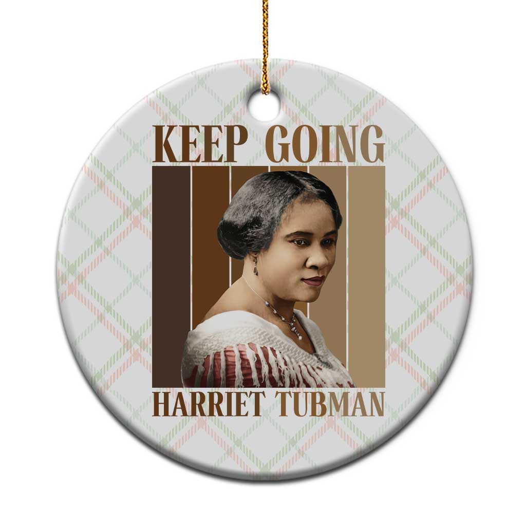 Madam CJ Walker Keep Going Retro Poster Ceramic Ornament Black History Month Gift TS12 1pc Christmas Plaid Print Your Wear