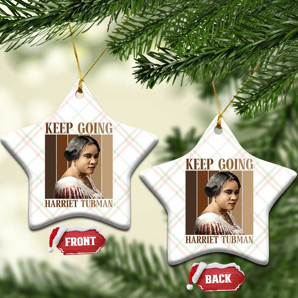 Madam CJ Walker Keep Going Retro Poster Ceramic Ornament Black History Month Gift TS12 Print Your Wear