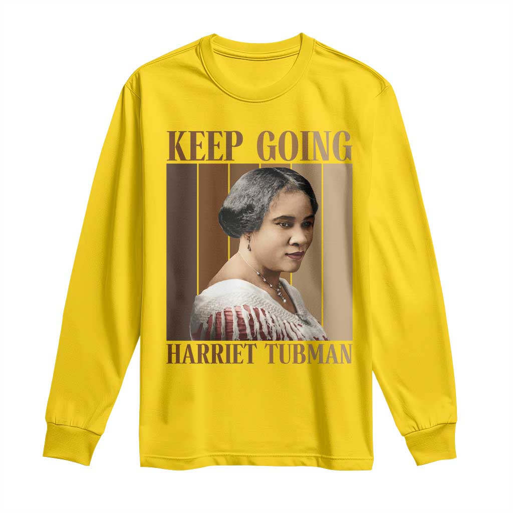 Madam CJ Walker Keep Going Retro Poster Long Sleeve Shirt Black History Month Gift TS12 Daisy Print Your Wear