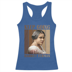 Madam CJ Walker Keep Going Retro Poster Racerback Tank Top Black History Month Gift TS12 Royal Blue Print Your Wear