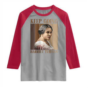 Madam CJ Walker Keep Going Retro Poster Raglan Shirt Black History Month Gift TS12 Sport Gray Red Print Your Wear