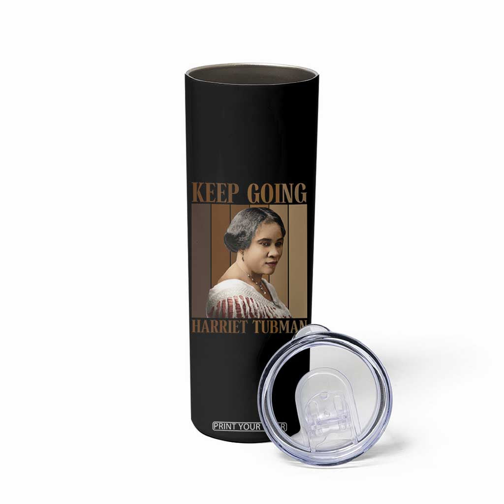 Madam CJ Walker Keep Going Retro Poster Skinny Tumbler Black History Month Gift TS12 Print Your Wear