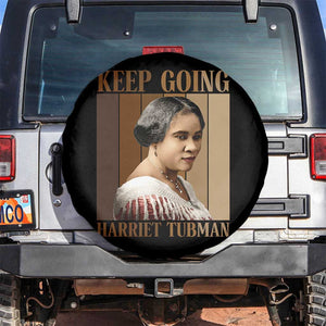 Madam CJ Walker Keep Going Retro Poster Spare Tire Cover Black History Month Gift TS12 No hole Black Print Your Wear