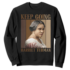 Madam CJ Walker Keep Going Retro Poster Sweatshirt Black History Month Gift TS12 Black Print Your Wear