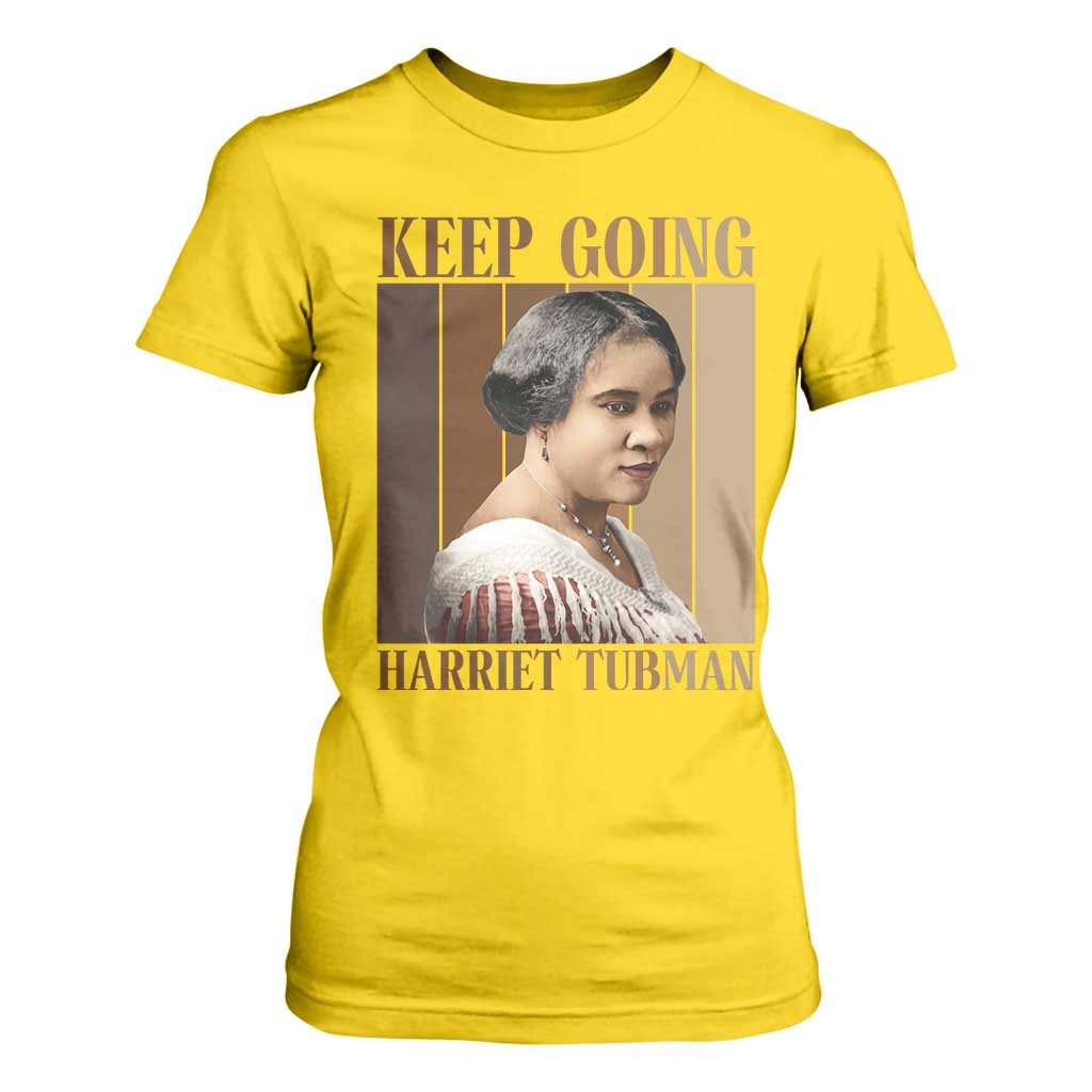 Madam CJ Walker Keep Going Retro Poster T Shirt For Women Black History Month Gift TS12 Daisy Print Your Wear
