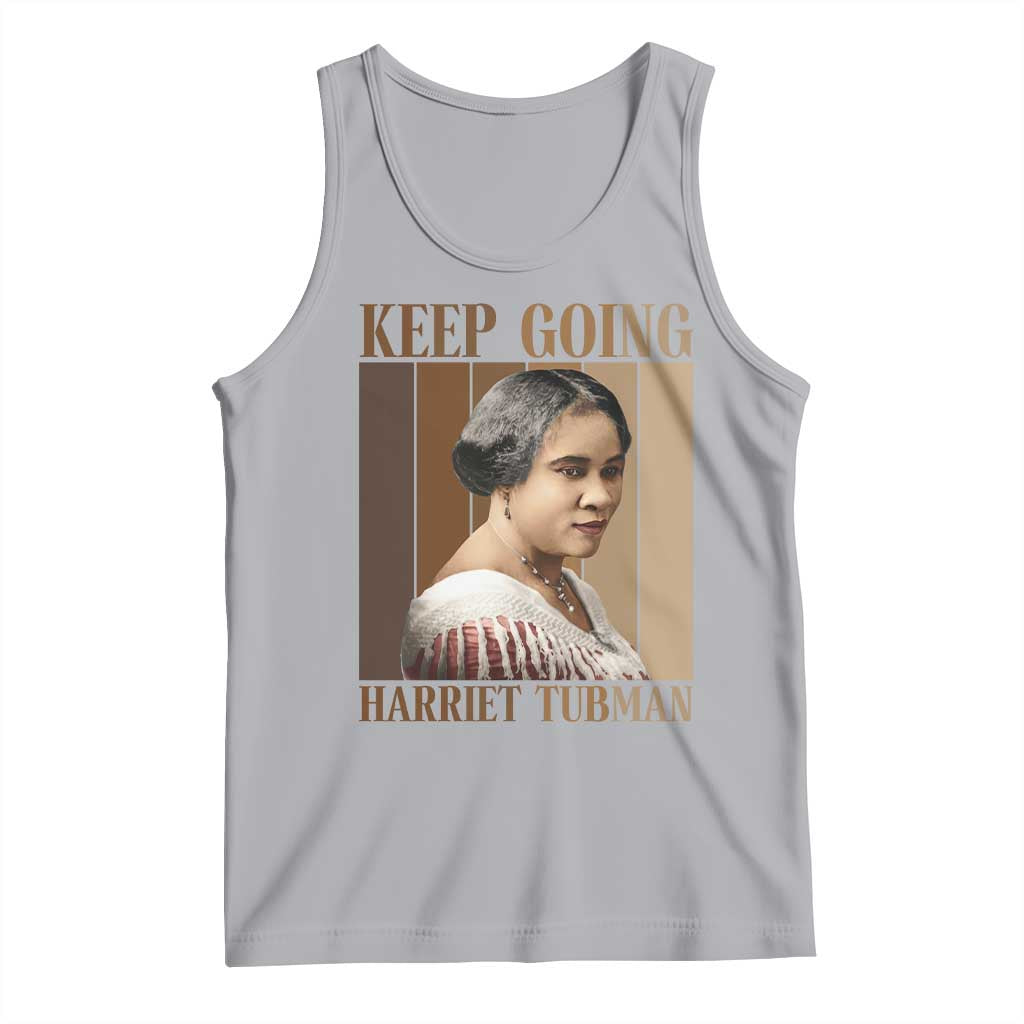Madam CJ Walker Keep Going Retro Poster Tank Top Black History Month Gift TS12 Athletic Heather Print Your Wear