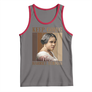 Madam CJ Walker Keep Going Retro Poster Tank Top Black History Month Gift TS12 Deep Heather Red Print Your Wear