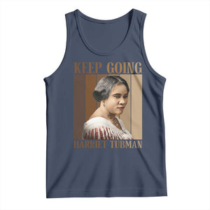 Madam CJ Walker Keep Going Retro Poster Tank Top Black History Month Gift TS12 Navy Print Your Wear